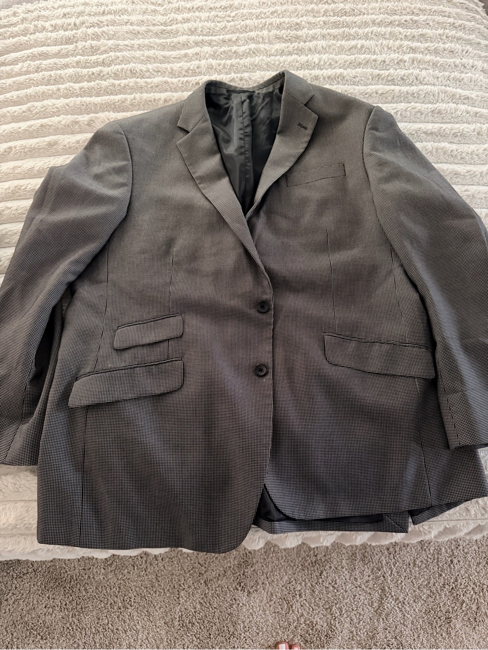 Kenneth Cole Reaction Charcoal Gray Two-Button Sport Coat